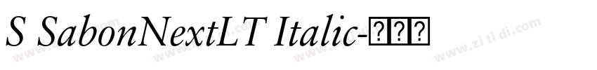 S SabonNextLT Italic字体转换